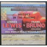 BOXING 1993 LENNOX LEWIS V FRANK BRUNO TICKET