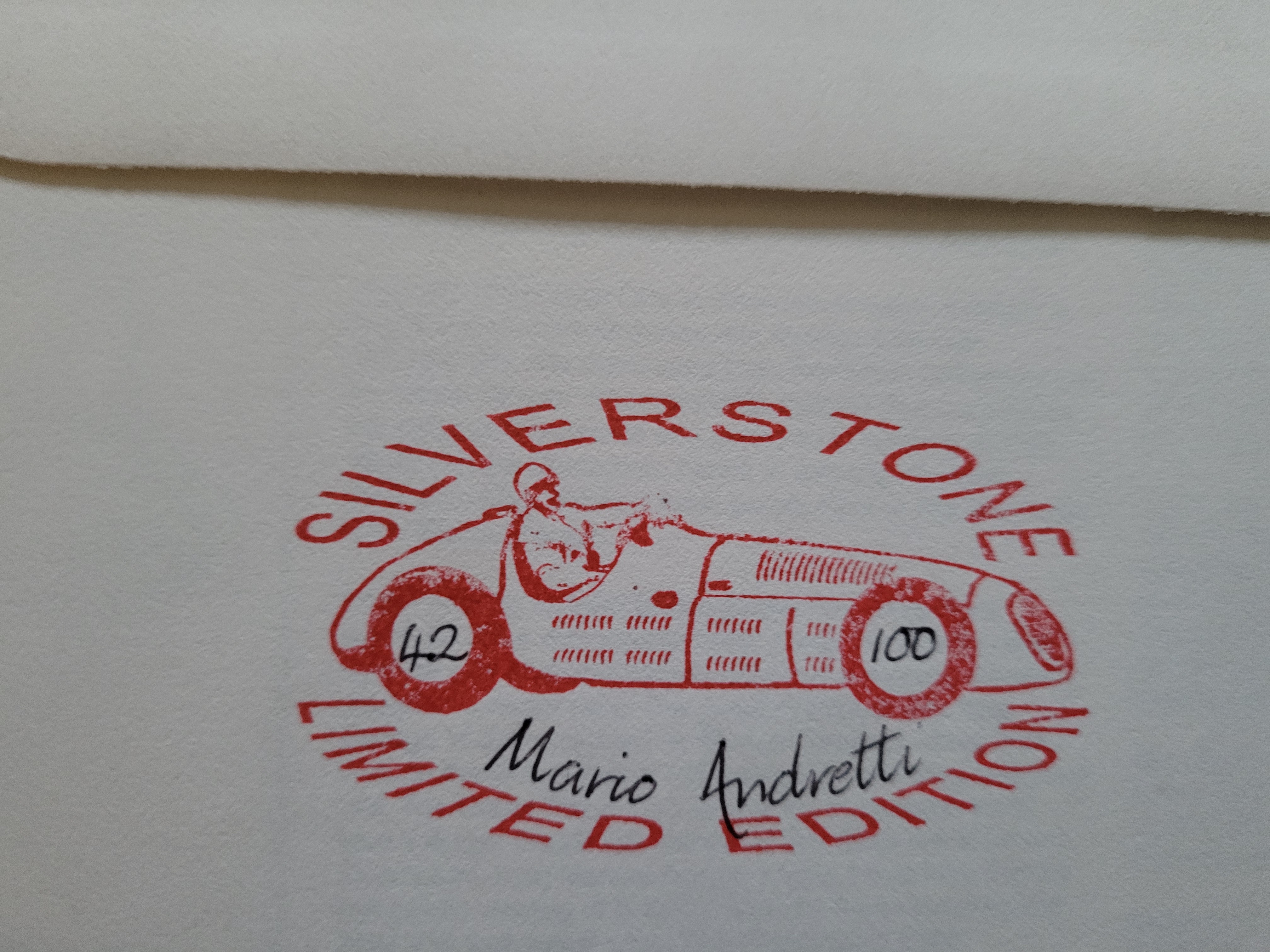 2000 SILVERSTONE LIMITED EDITION MOTOR RACING POSTAL COVER AUTOGRAPHED BY MARIO ANDRETTI - Image 2 of 2