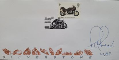 MOTORCYCLE RACING SILVERSTONE LIMITED EDITION POSTAL COVER AUTOGRAPHED BY PHIL READ