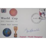 ENGLAND 1966 WORLD CUP RARE REMBRANDT POSTAL COVER AUTOGRAPHED BY BOBBY CHARLTON