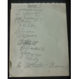 1935-36 GRIMSBY TOWN AUTOGRAPH PAGE