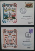 1984 LEAGUE CUP FINAL & REPLAY EVERTON V LIVERPOOL POSTAL COVERS