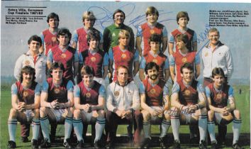 ASTON VILLA 1982 EUROPEAN CUP WINNERS AUTOGRAPHED PICTURE