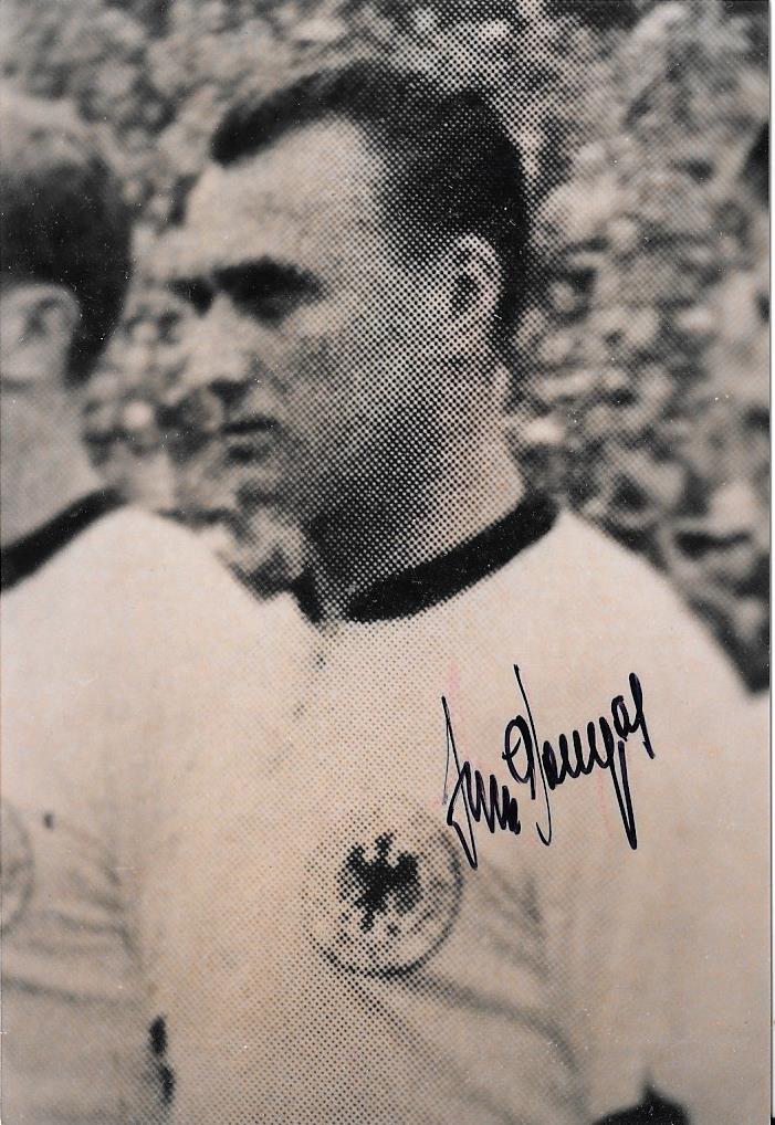 1954 WORLD CUP WINNER JOSEF POSIPAL AUTOGRAPHED PHOTO