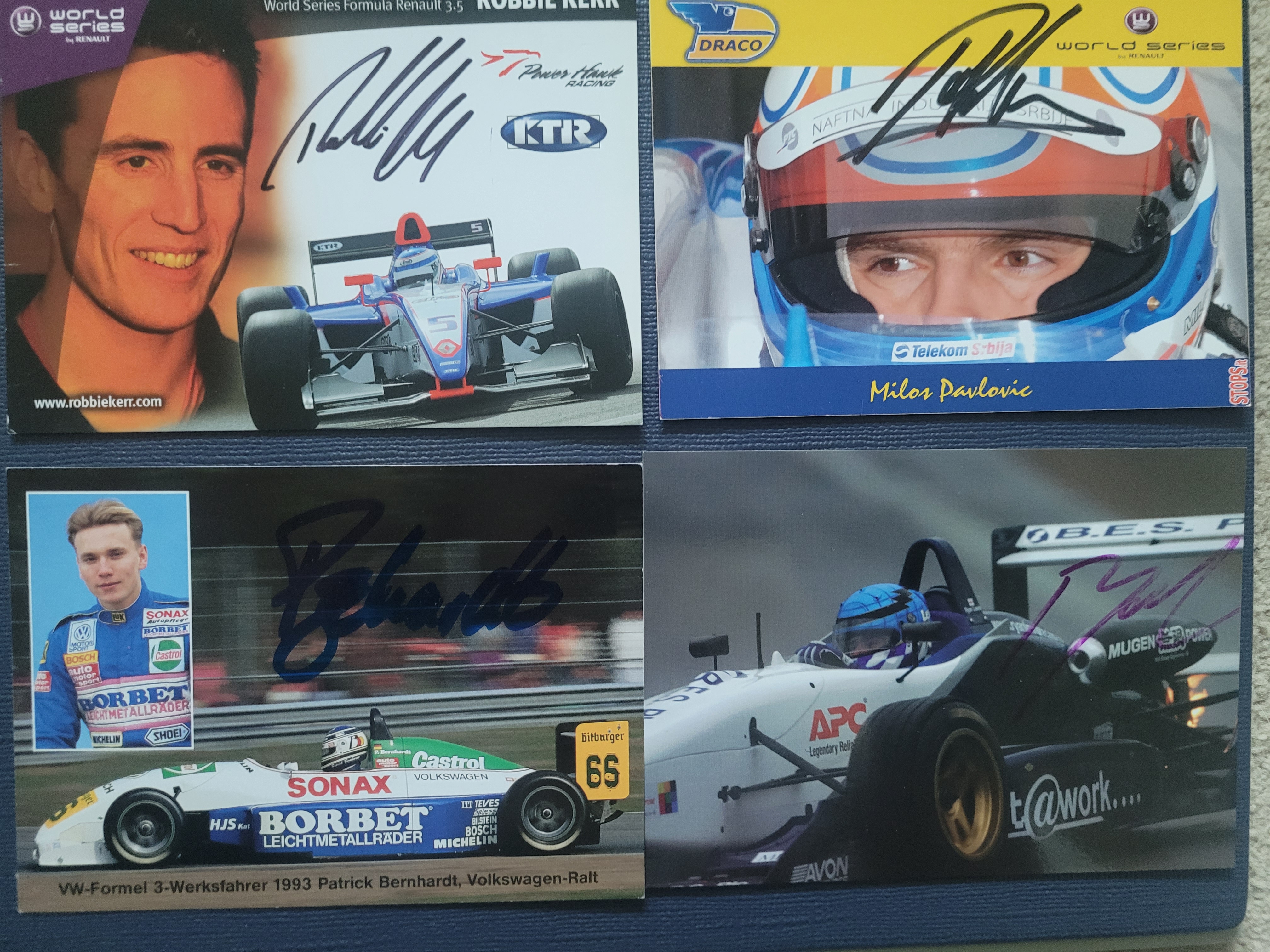 MOTOR RACING FORMULA 3 AUTOGRAPHED DRIVER PROMOTIONAL CARDS X 13