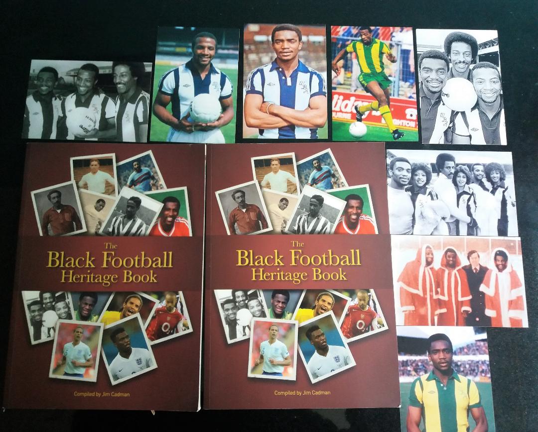 BLACK FOOTBALL HERITAGE BOOKS X 2 & 8 QUALITY REPRINT PHOTO'S