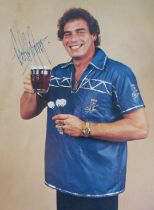 DARTS CHAMPION BOBBY GEORGE ORIGINAL AUTOGRAPHED PHOTO CARD