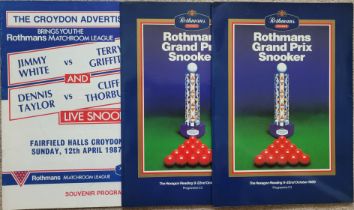 SNOOKER PROGRAMMES X 3