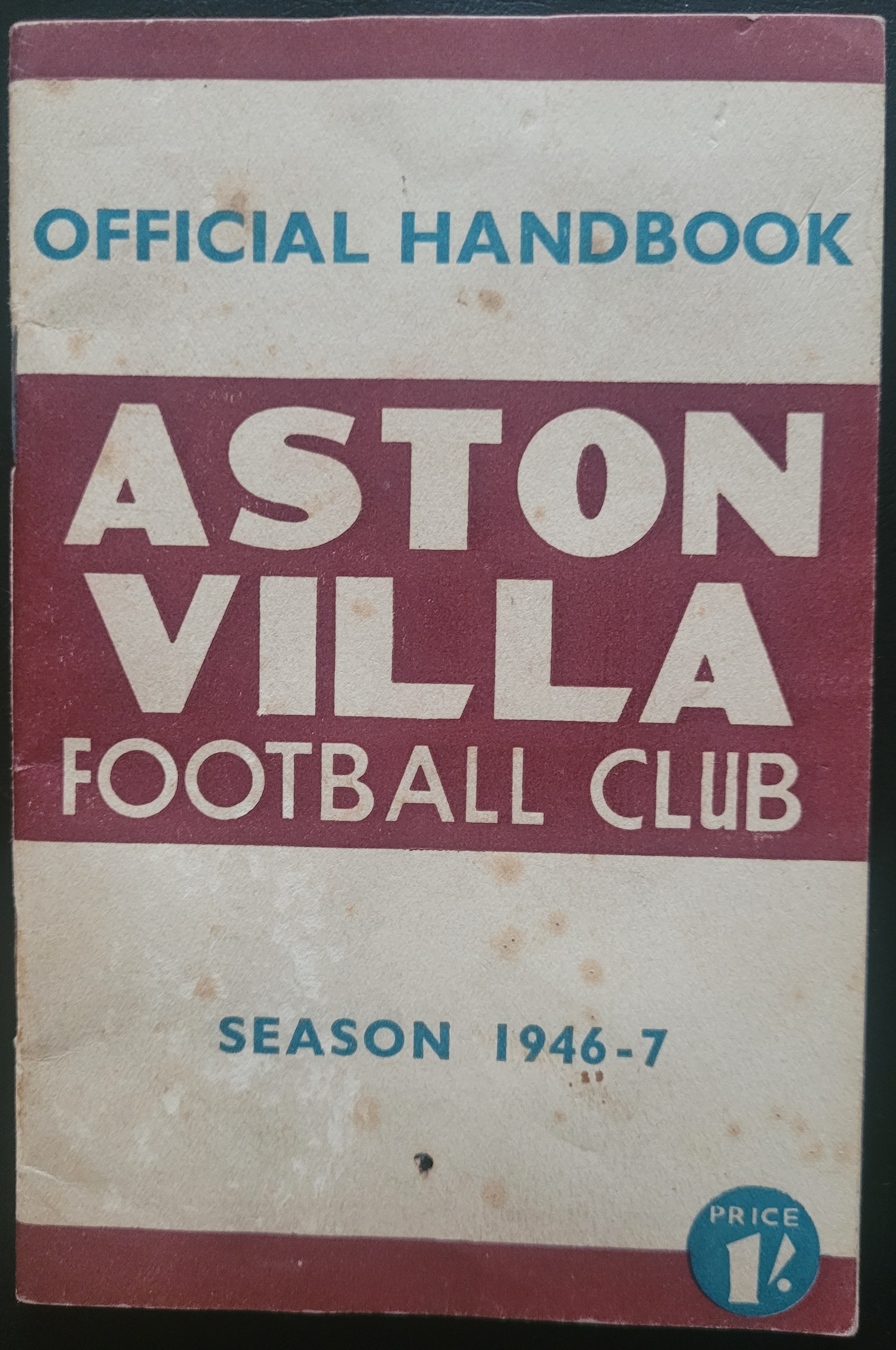 ASTON VILLA 1946-47 HANDBOOK