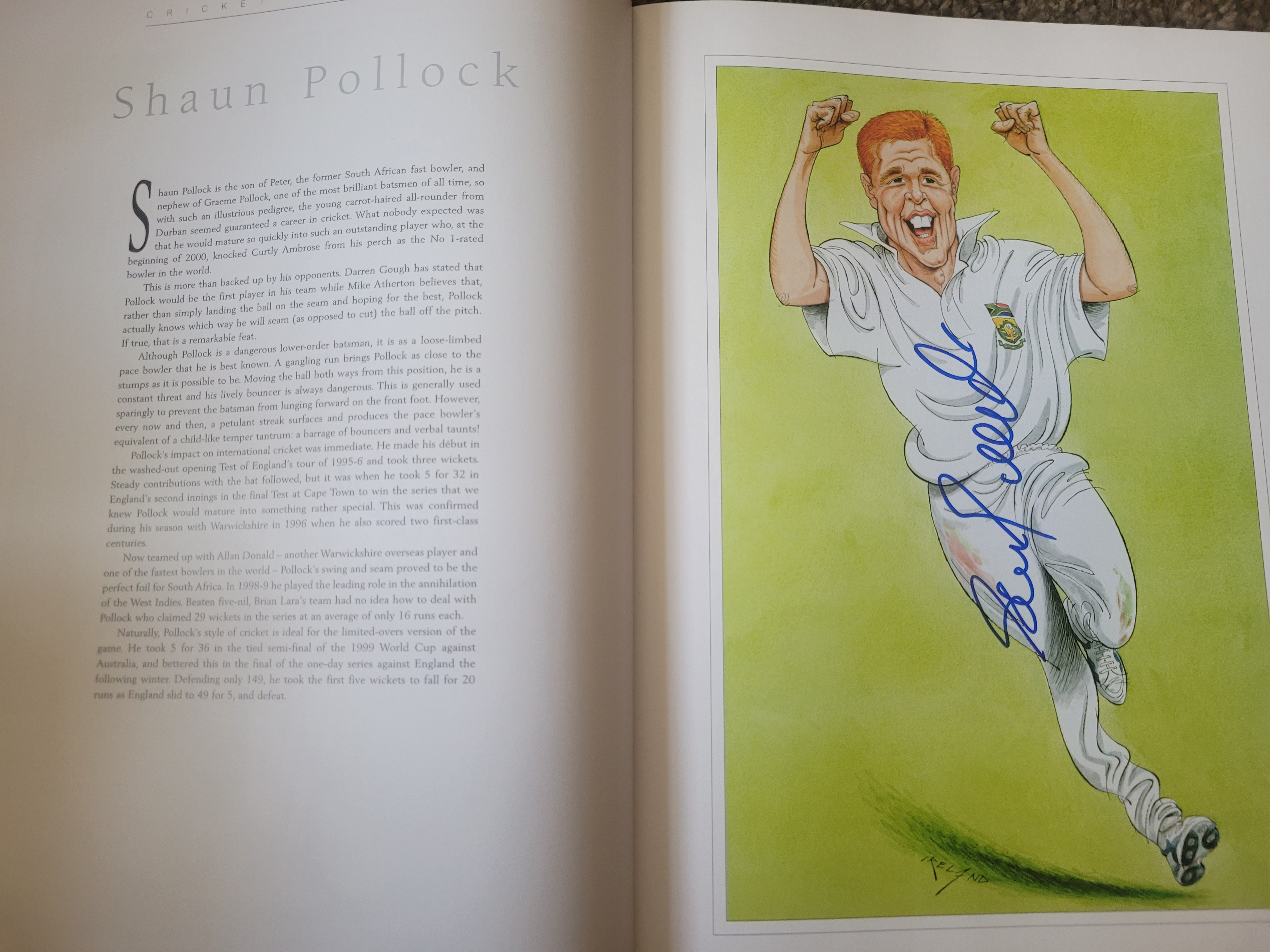 THE CRICKET CARICATURES OF JOHN IRELAND MULTI SIGNED BOOK - Image 16 of 39