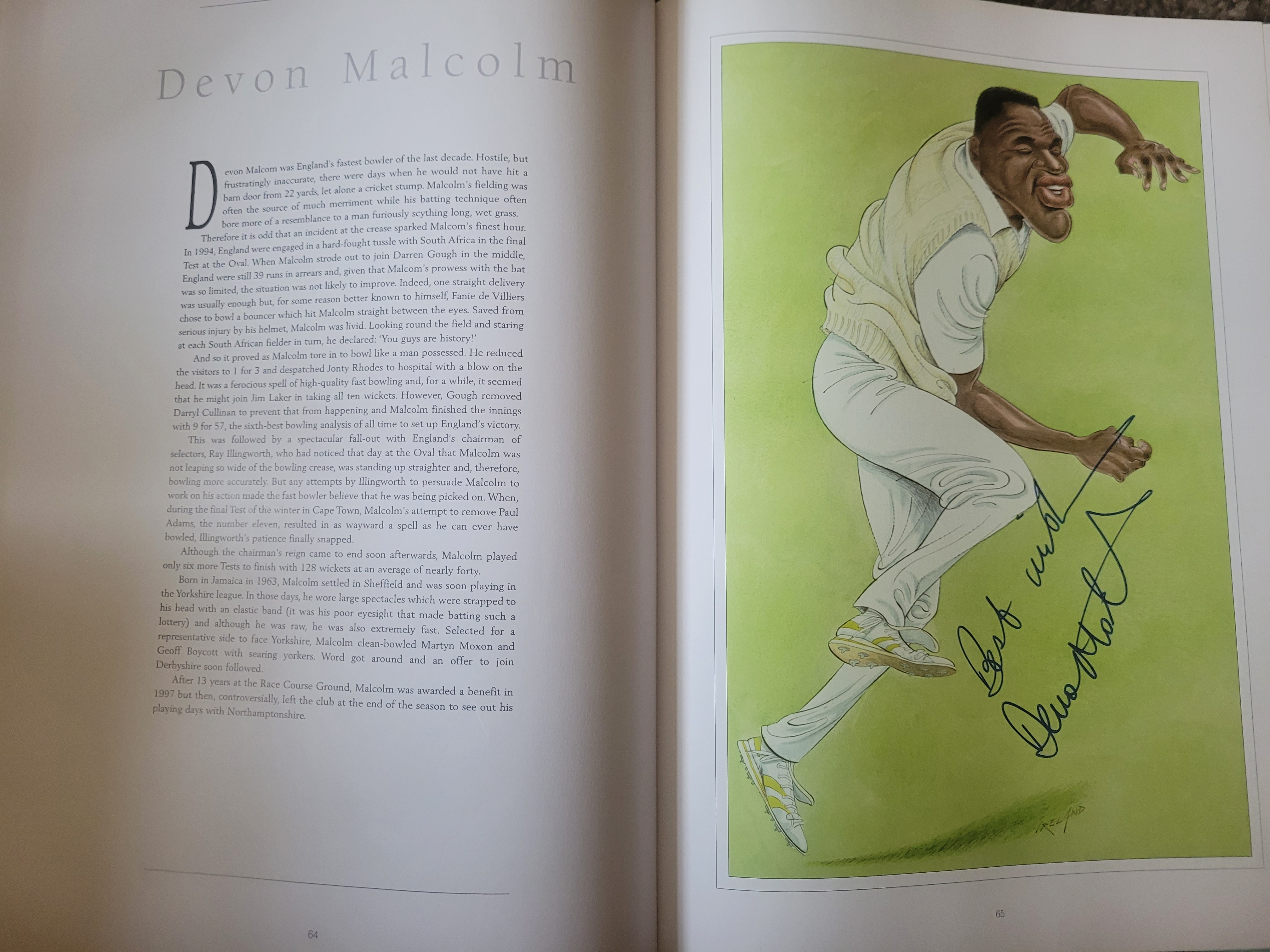 THE CRICKET CARICATURES OF JOHN IRELAND MULTI SIGNED BOOK - Image 27 of 39