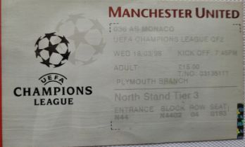 1997-98 MANCHESTER UNITED V AS MONACO CHAMPIONS LEAGUE TICKET