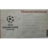 1997-98 MANCHESTER UNITED V AS MONACO CHAMPIONS LEAGUE TICKET