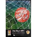 1994 ASTON VILLA V MANCHESTER UNITED 1994 LEAGUE CUP FINAL FULLY AUTOGRAPHED BY THE VILLA TEAM