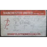 1986-87 MANCHESTER UNITED V NEWCASTLE UNITED TICKET