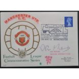 1972 MANCHESTER UNITED LIMITED EDITION POSTAL COVER SIGNED BY IAN MOORE