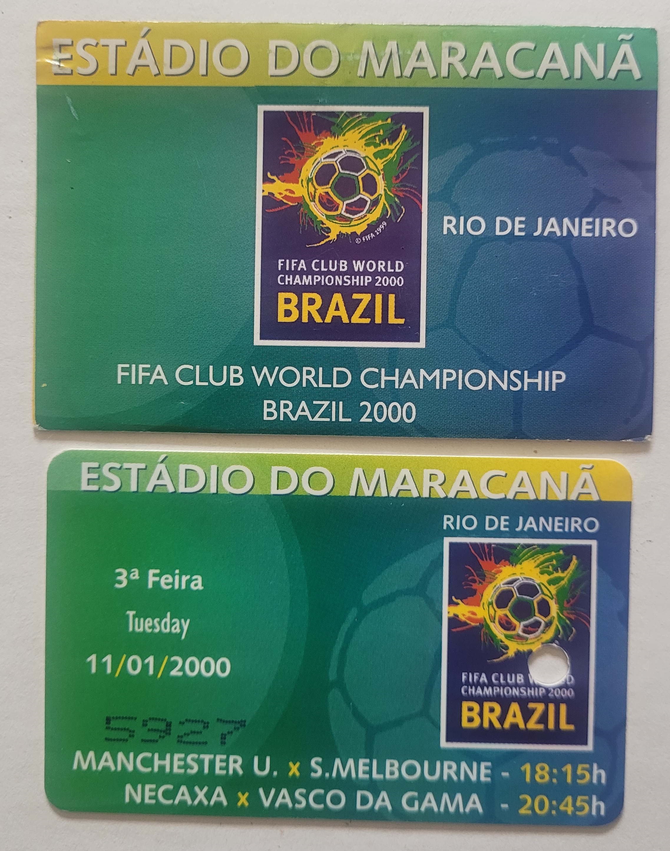 2000 S MELBOURNE V MANCHESTER UNITED FIFA CLUB WORLD CHAMPIONSHIP TICKET PLAYED IN BRAZIL