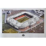 SUNDERLAND AUTOGRAPHED STADIUM OF LIGHT PRINT