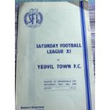 1949 JERSEY SATURDAY FOOTBALL LEAGUE V YEOVIL TOWN FRIENDLY