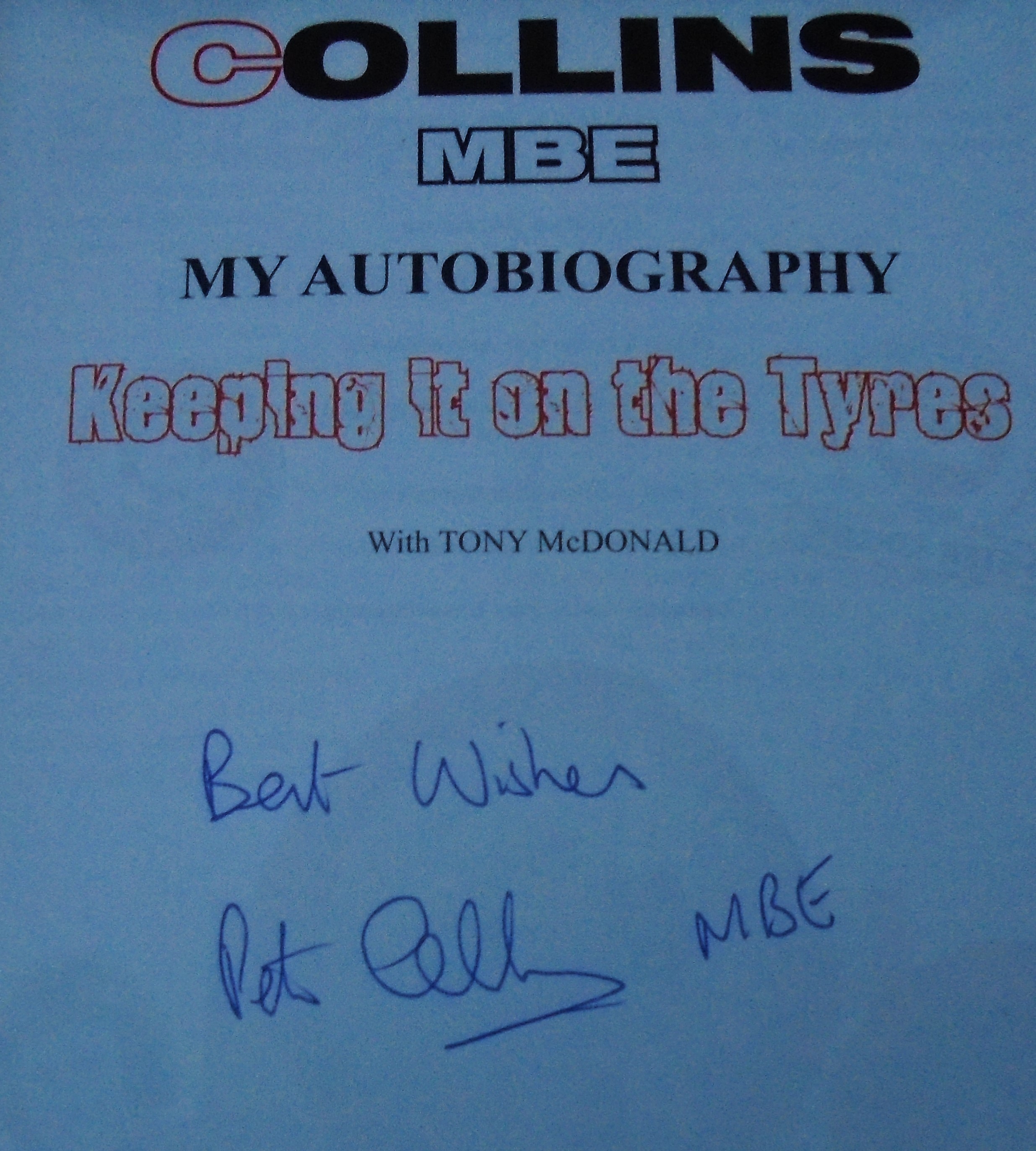 SPEEDWAY - PETER COLLINS BELLE VUE HAND SIGNED AUTOBIOGRAPHY - Image 2 of 2