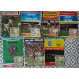 ENGLAND 7 HOME PROGRAMMES ALL WITH TICKETS