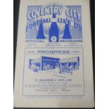 1953-54 COVENTRY CITY V TORQUAY UNITED