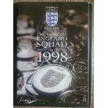 1998 WORLD CUP SAINSBURY'S OFFICIAL ENGLAND SQUAD MEDAL COLLECTION