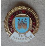 WEST HAM UNITED VINTAGE COFFER BADGE