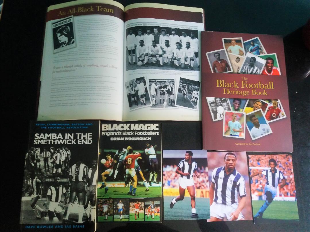 WEST BROMWICH ALBION 4 BOOKS ( 2 QUITE RARE ) & 3 PHOTOS OF THE ALBIONS 3 DEGREES