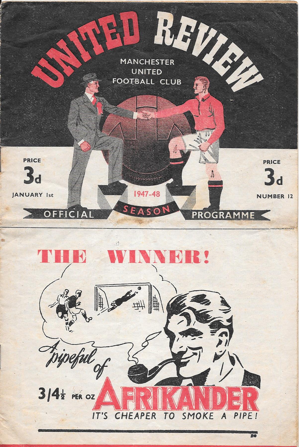 1947-48 MANCHESTER UNITED V BURNLEY