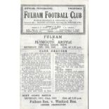 1945-46 FULHAM V PLYMOUTH ARGYLE