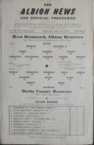 1958-59 WEST BROMWICH ALBION RESERVES V DERBY COUNTY RESERVES