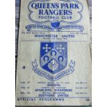 1953-54 QUEENS PARK RANGERS V MANCHESTER UNITED TESTIMONIAL