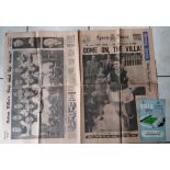 1959-60 ASTON VILLA V PRESTON FA CUP PROGRAMME & SPORTS ARGUS NEWSPAPER