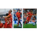 LIVERPOOL STEVEN GERRARD PHOTOGRAPHS X 3