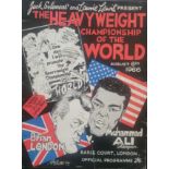 1966 BRIAN LONDON V MUHAMMAD ALI BOXING PROGRAMME