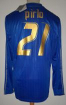 ITALY REPLICA SHIRT AUTOGRAPHED BY ANDREA PIRLO