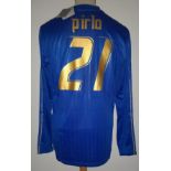 ITALY REPLICA SHIRT AUTOGRAPHED BY ANDREA PIRLO