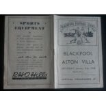 1947-48 BLACKPOOL V ASTON VILLA