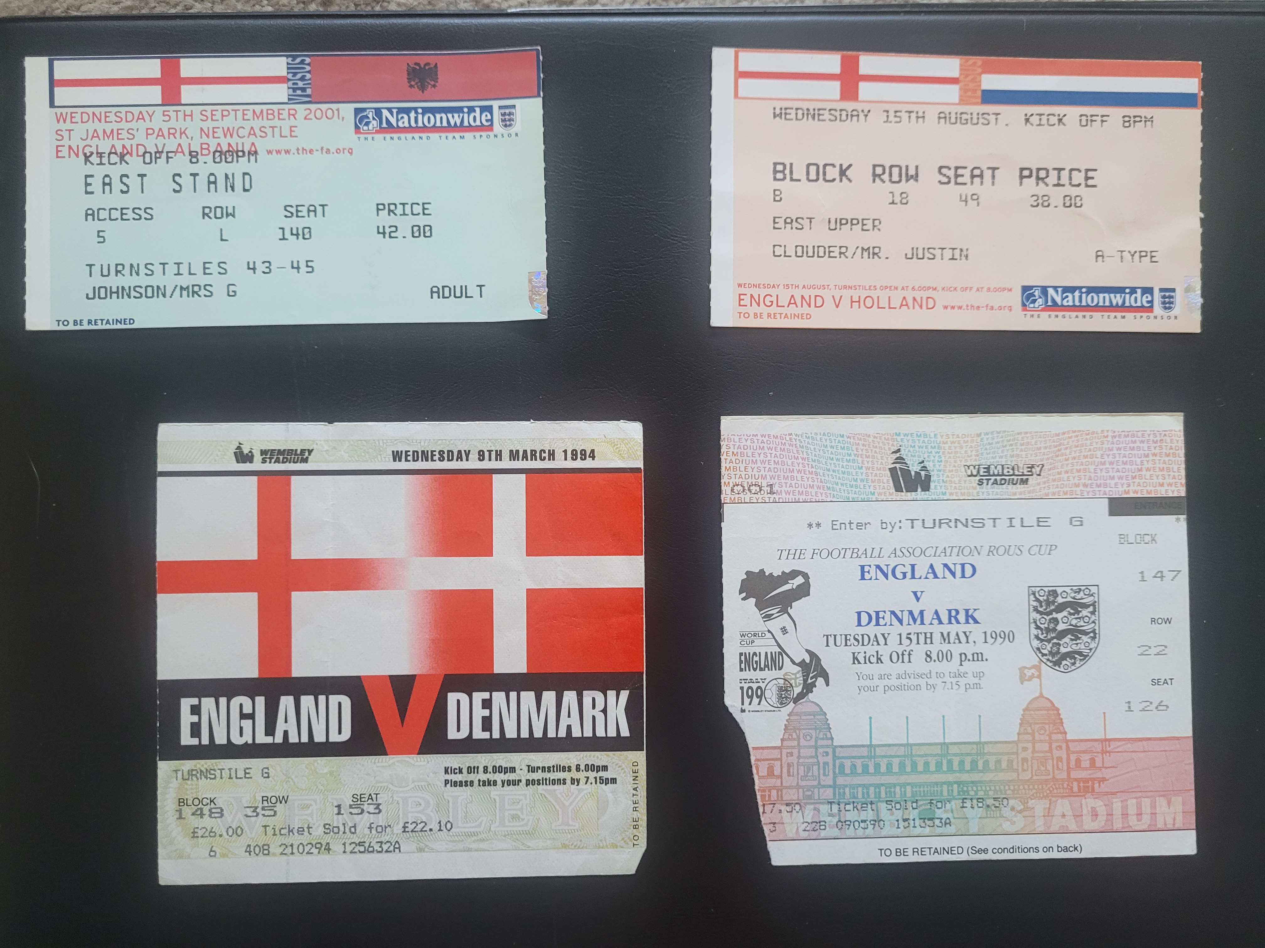 24 ENGLAND HOME & AWAY MATCH TICKETS 1968 TO 2004 - Image 7 of 7