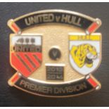 2013-14 PREMIER LGE MANCHESTER UNITED V HULL CITY BADGE