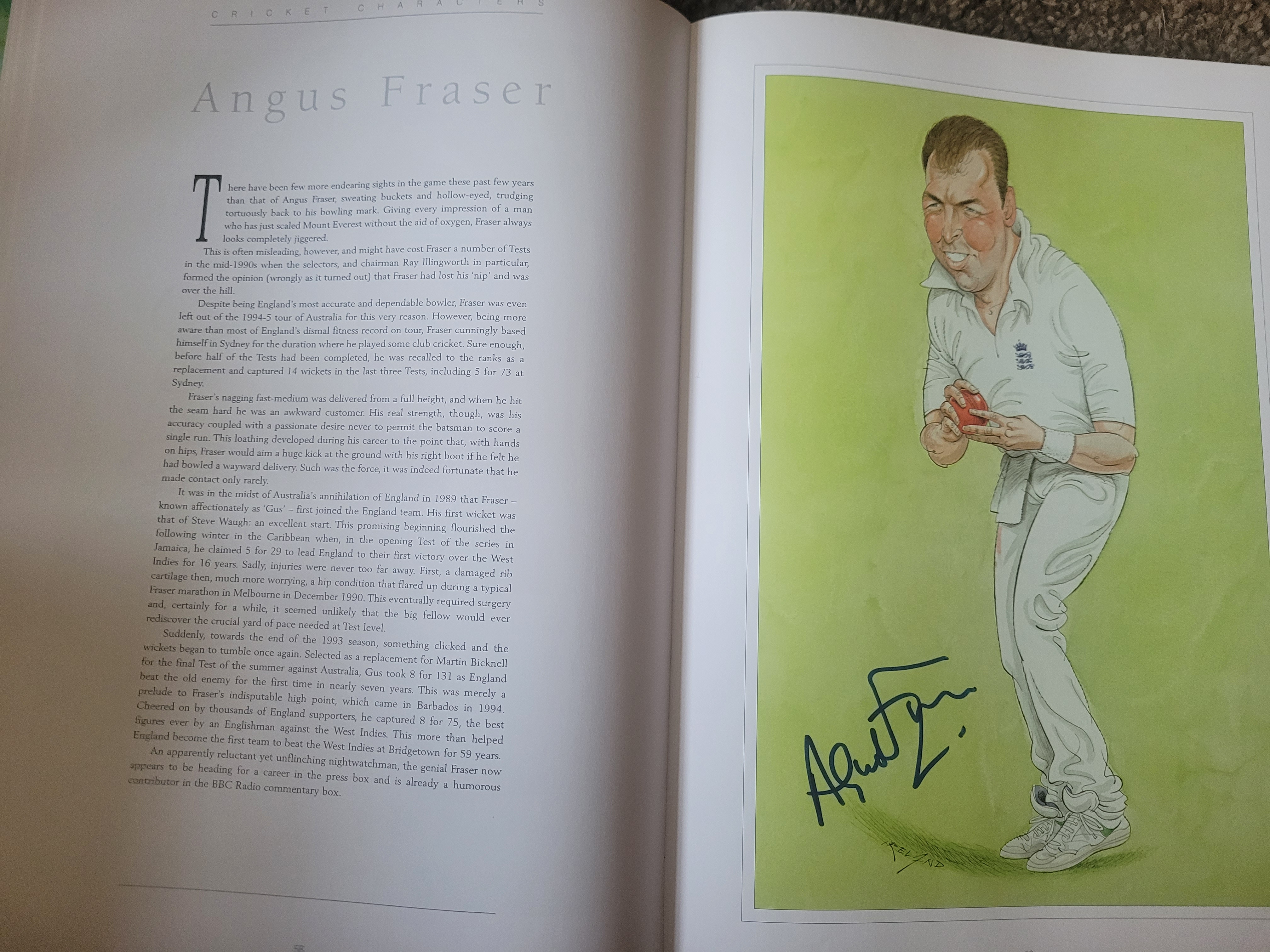 THE CRICKET CARICATURES OF JOHN IRELAND MULTI SIGNED BOOK - Image 25 of 39