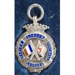 PARIS & LONDON FOOTBALL LEAGUES DEWAR TROPHY MEDAL IN ORIGINAL CASE