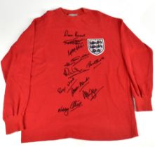 ENGLAND 1966 WORLD CUP FINAL SHIRT SIGNED BY 10