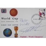 ENGLAND 1966 WORLD CUP RARE REMBRANDT POSTAL COVER AUTOGRAPHED BY GEOFF HURST