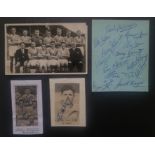 BLACKPOOL 1953 FA CUP WINNERS AUTOGRAPHS