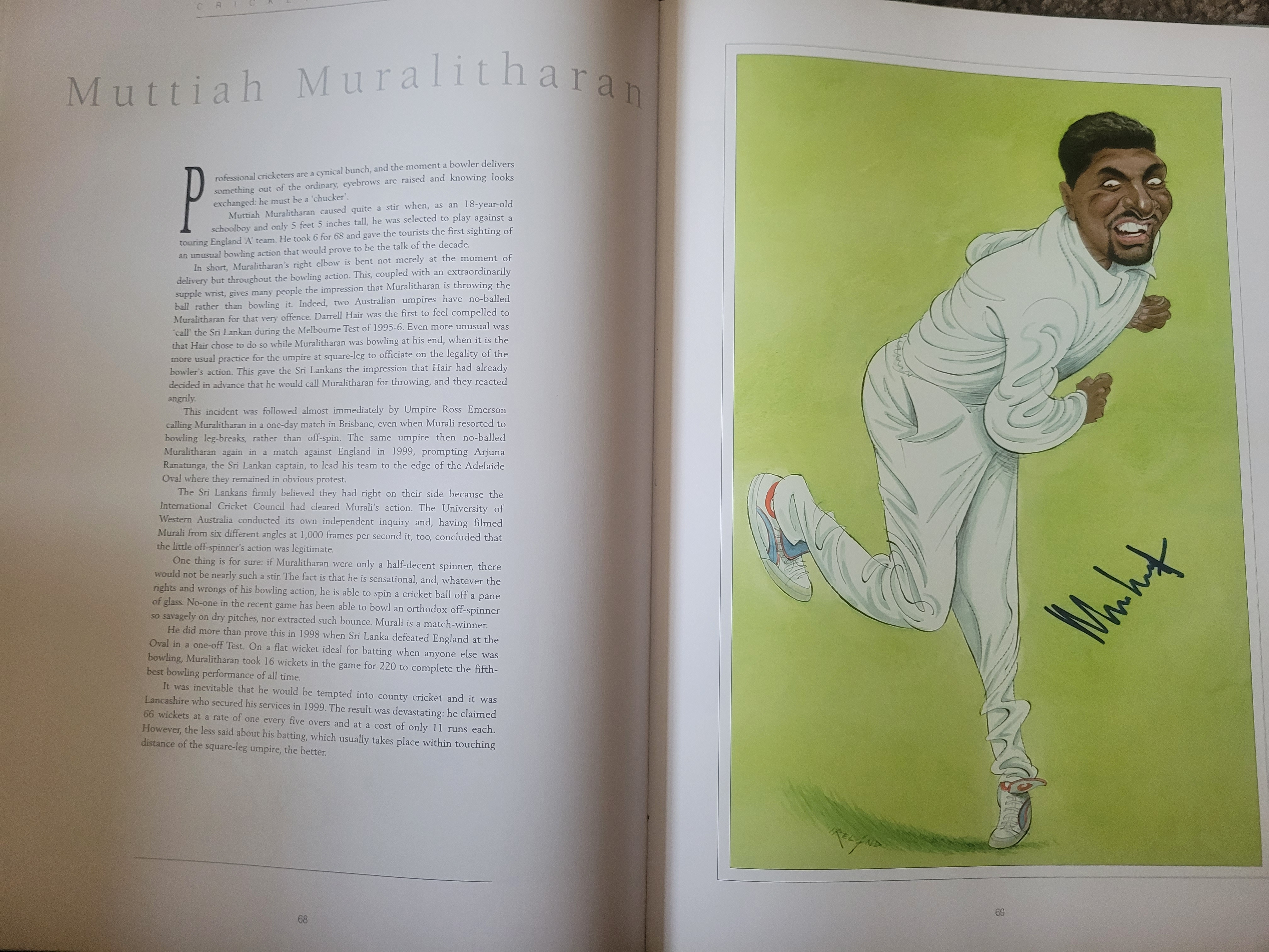 THE CRICKET CARICATURES OF JOHN IRELAND MULTI SIGNED BOOK - Image 29 of 39