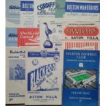 ASTON VILLA 1953-54 & 1954-55 AWAY PROGRAMMES X 12