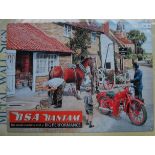 MOTORCYCLE - BSA BANTAM 125 VERY LARGE METAL WALL PLAQUE