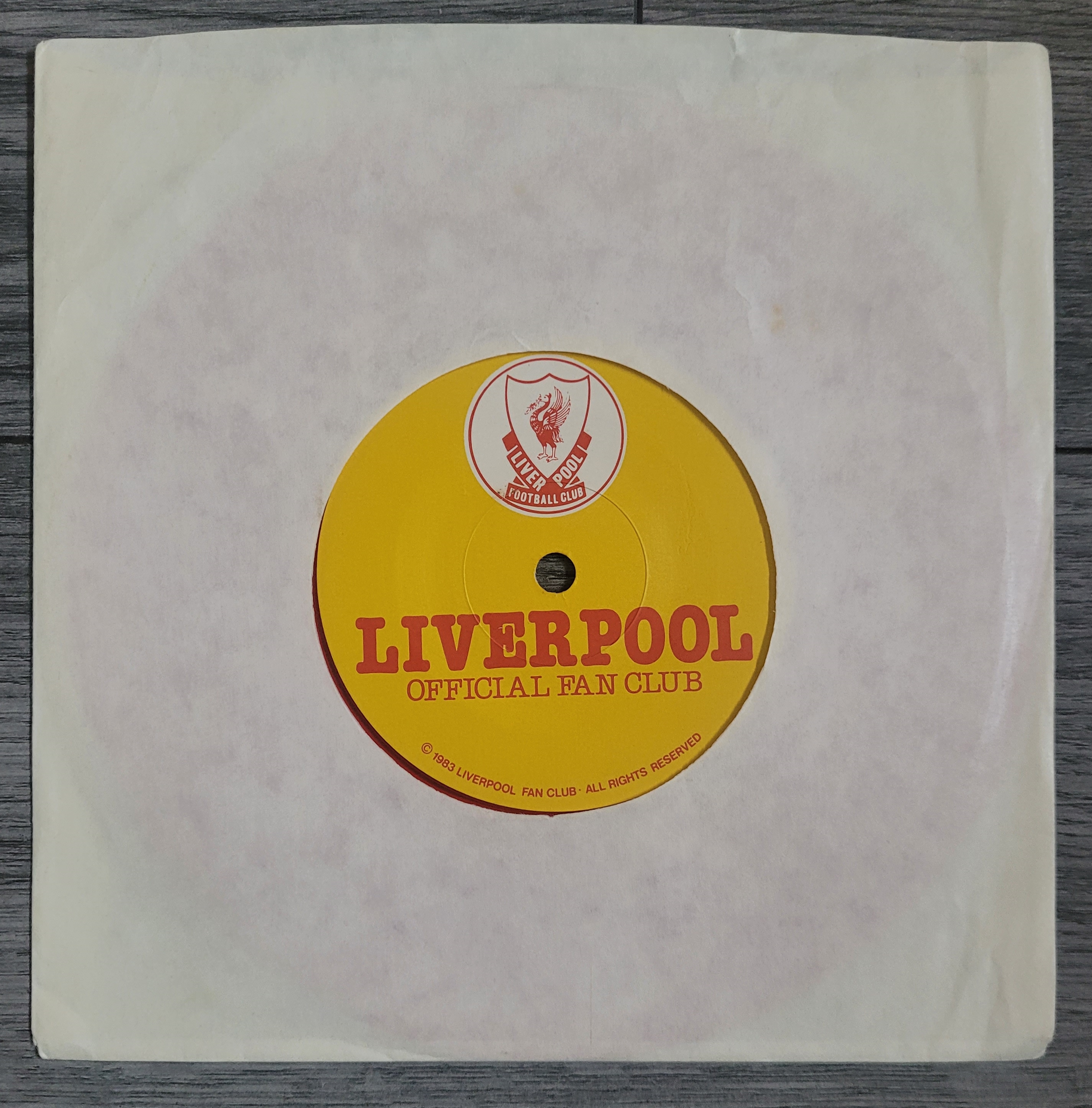 LIVERPOOL 1983 OFFICIAL SUPPORTERS CLUB SINGLE RECORD